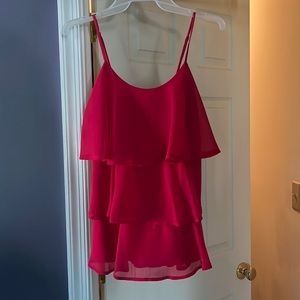 Candies hot pink layered tank top